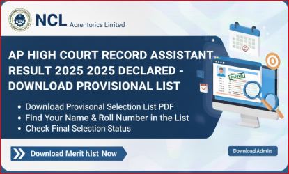 AP High Court Record Assistant Result 2025 Declared – Download Provisional List