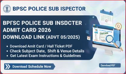 BPSSC Police Sub Inspector Admit Card 2026 Download Link