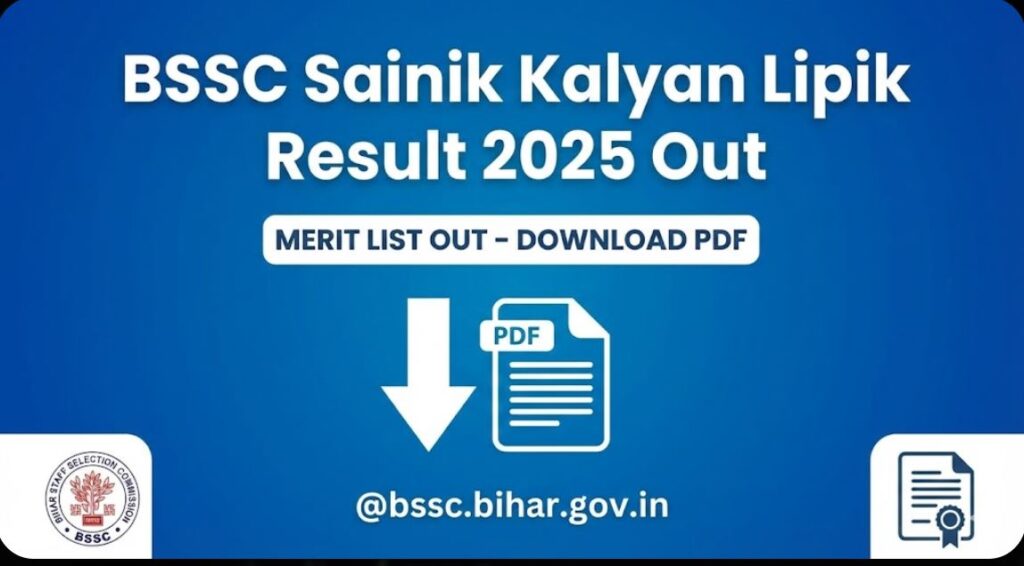 BSSC Sainik Kalyan Lipik Result 2025