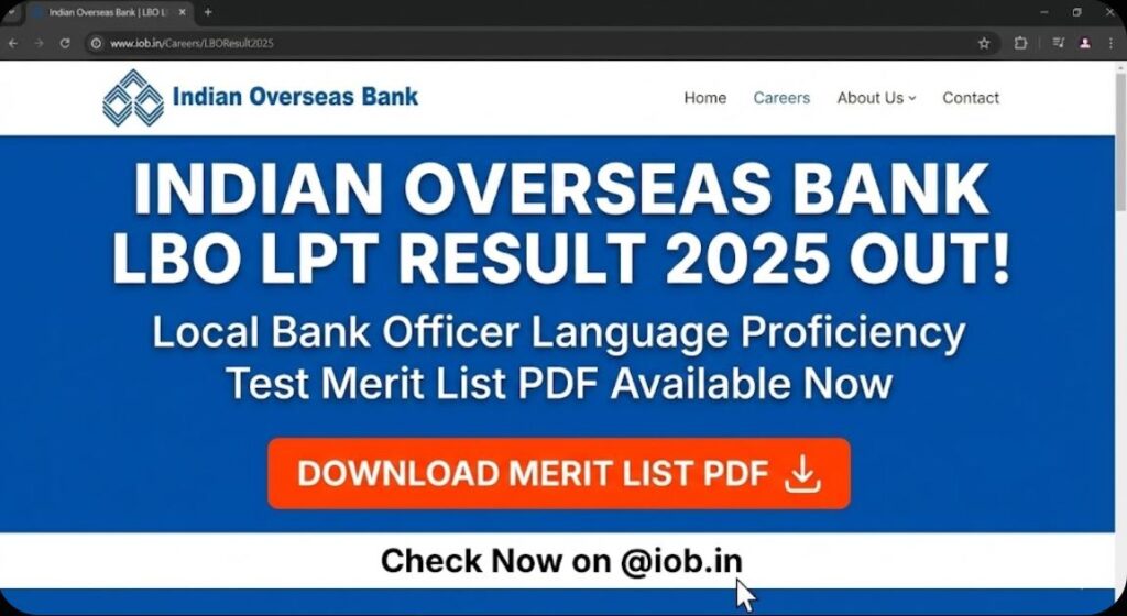 Indian Overseas Bank LBO LPT Result 2025