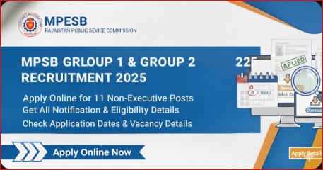 MPESB Group 1 & Group 2 Recruitment 2025 - Apply for 474 Posts