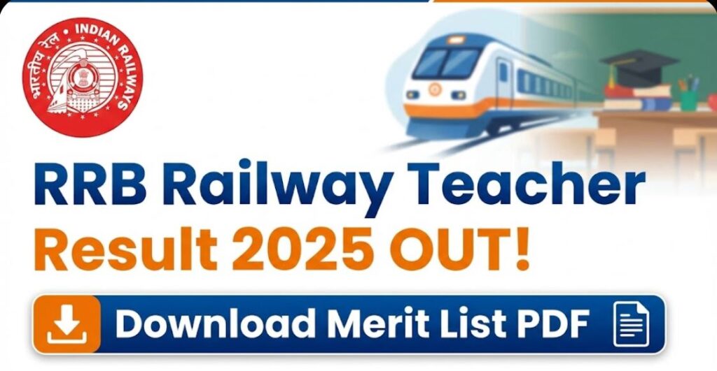 RRB Railway Teacher Result 2025 Out Download Merit List PDF