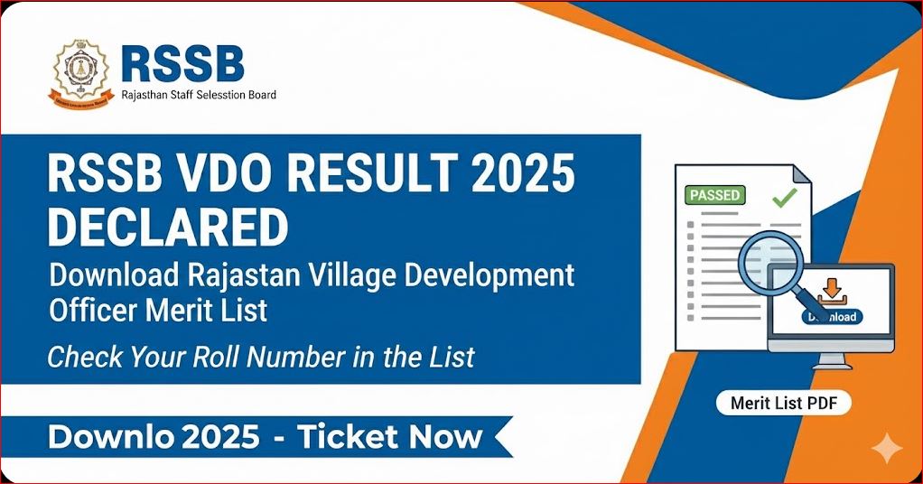 RSSB VDO Result 2025 Declared Download Rajasthan Village Development Officer Merit List