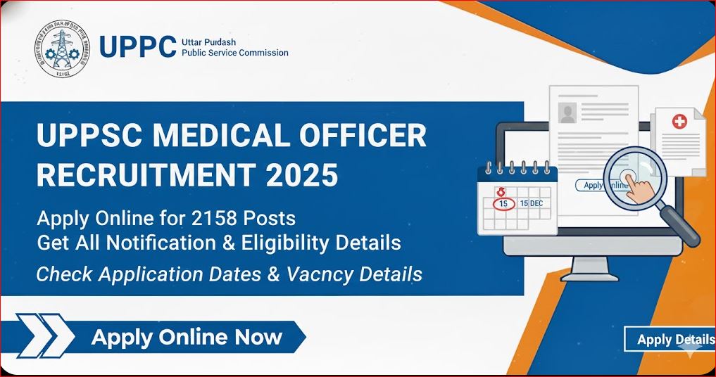 UPPSC Medical Officer Recruitment 2025 - Apply Online for 2158 Posts